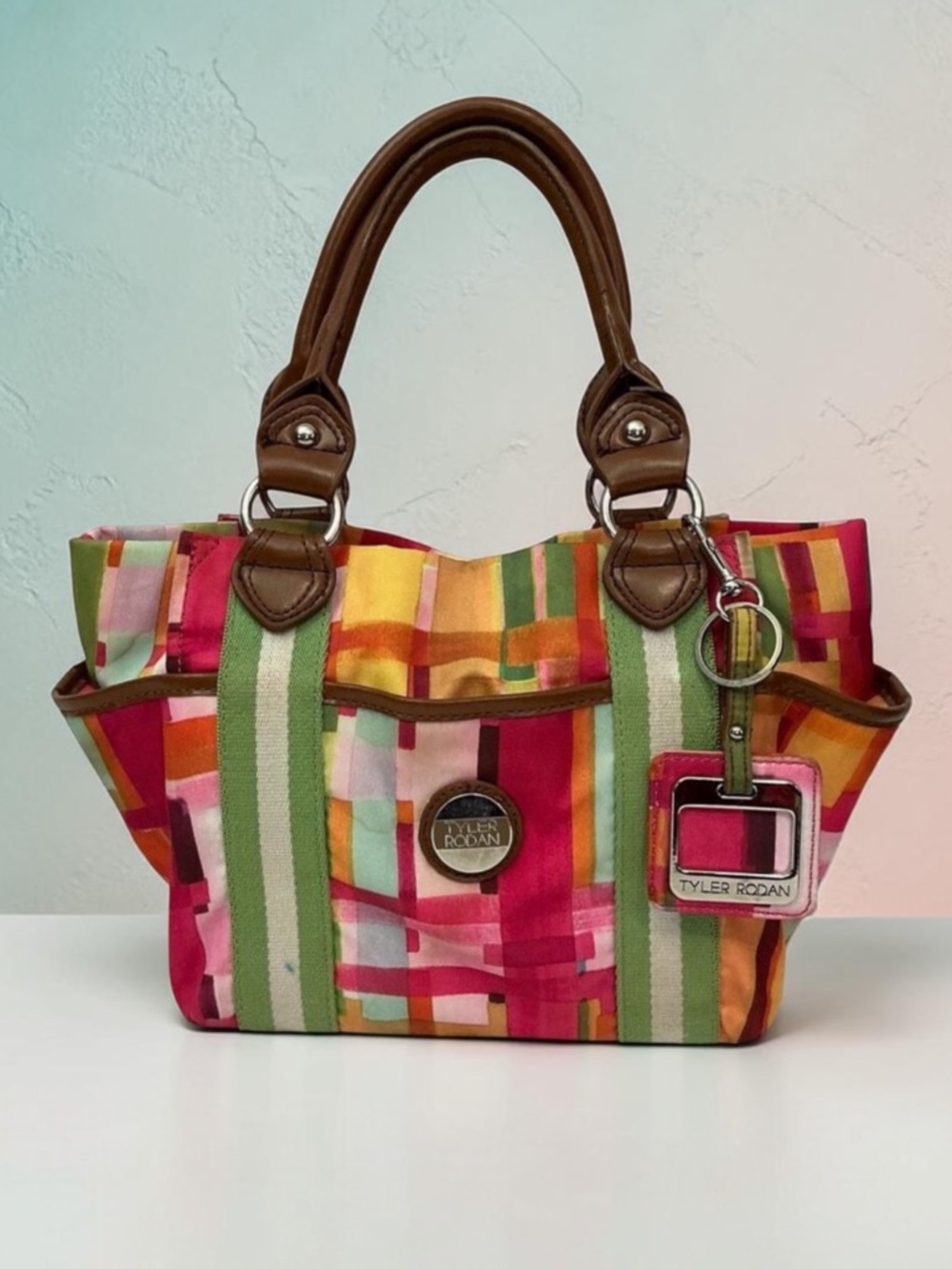 Tyler Rodan Colorful Geometric Design Handbag Shoulder Bag Purse